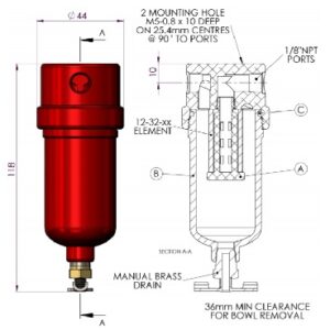 210A | Headline Filter Aluminium Housings
