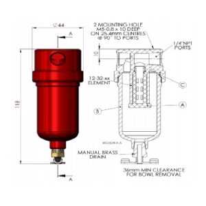 213A | Headline Filter Aluminium Housings