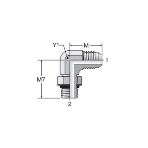 12-8 C5OX-S | Straight Thread Elbow