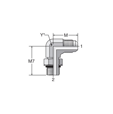 Triple-Lok C5OX Straight Thread Elbow