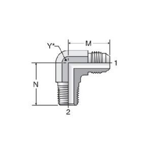 12 CTX-S | Male Elbow 37° Flare / NPTF