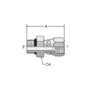 12 F65OX-S | Swivel Straight Thread Connector