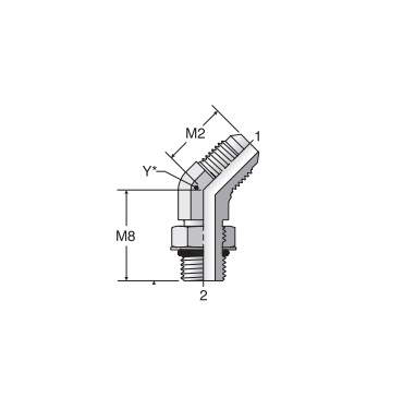 Triple-Lok V5OX 45° Straight Thread Elbow