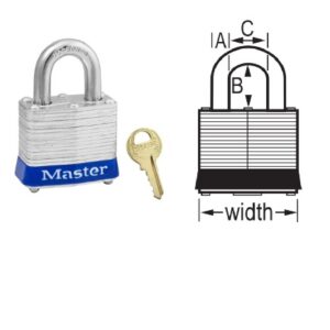 3BLU | Laminated Steel Safety Padlock