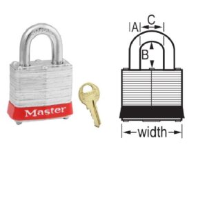 3RED | Laminated Steel Safety Padlock